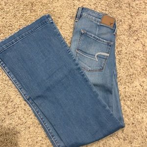 New American eagle size 2 stretchy flare jeans